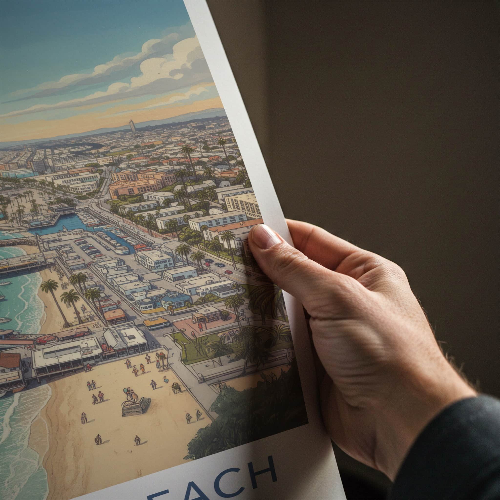 Redondo Beach Poster - California Travel Art - Coastal Pier City Home Decor