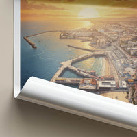Redondo Beach Poster - California Travel Art - Golden Sunset Harbor Wall Decor