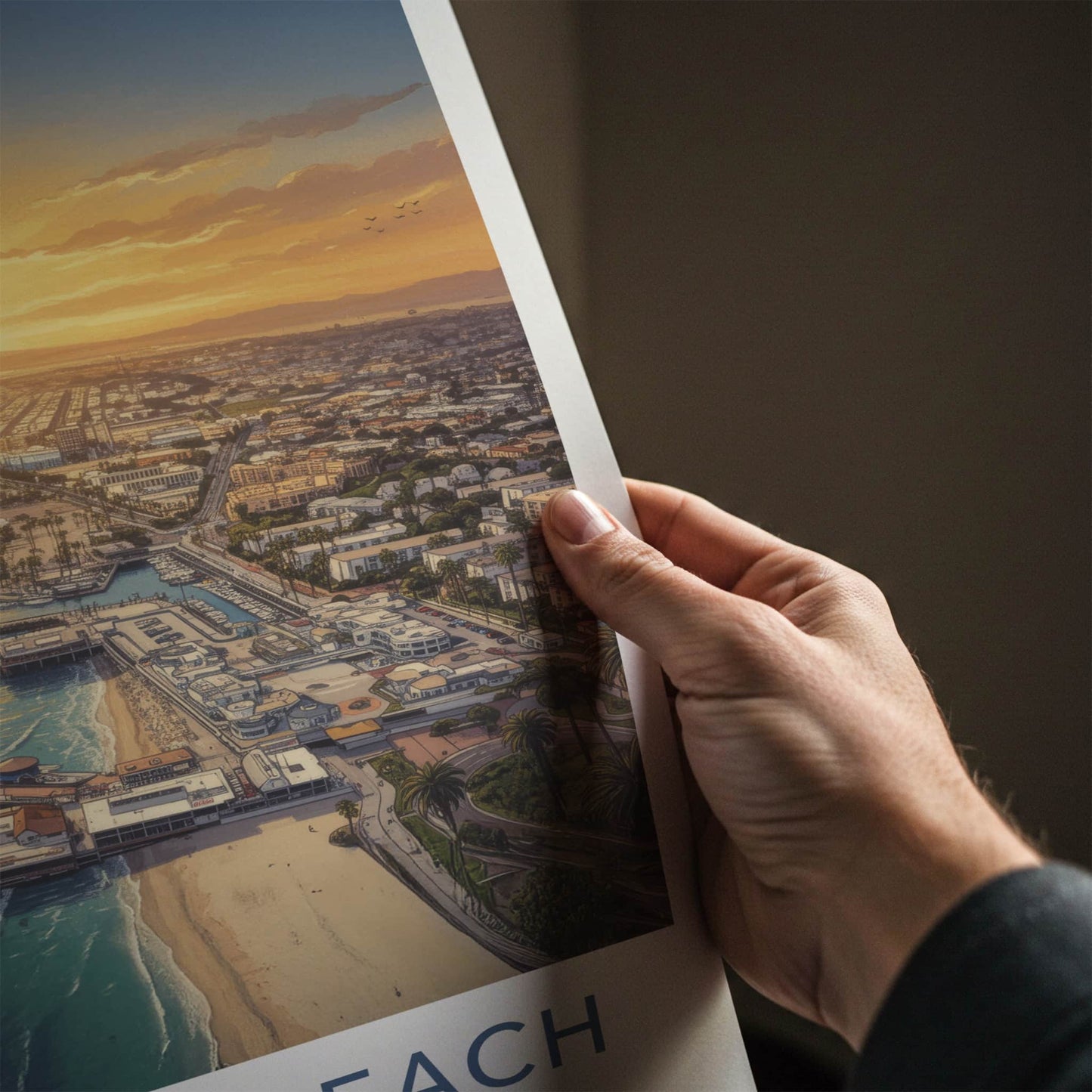 Redondo Beach Poster - California Travel Art - Golden Sunset Pier Home Decor
