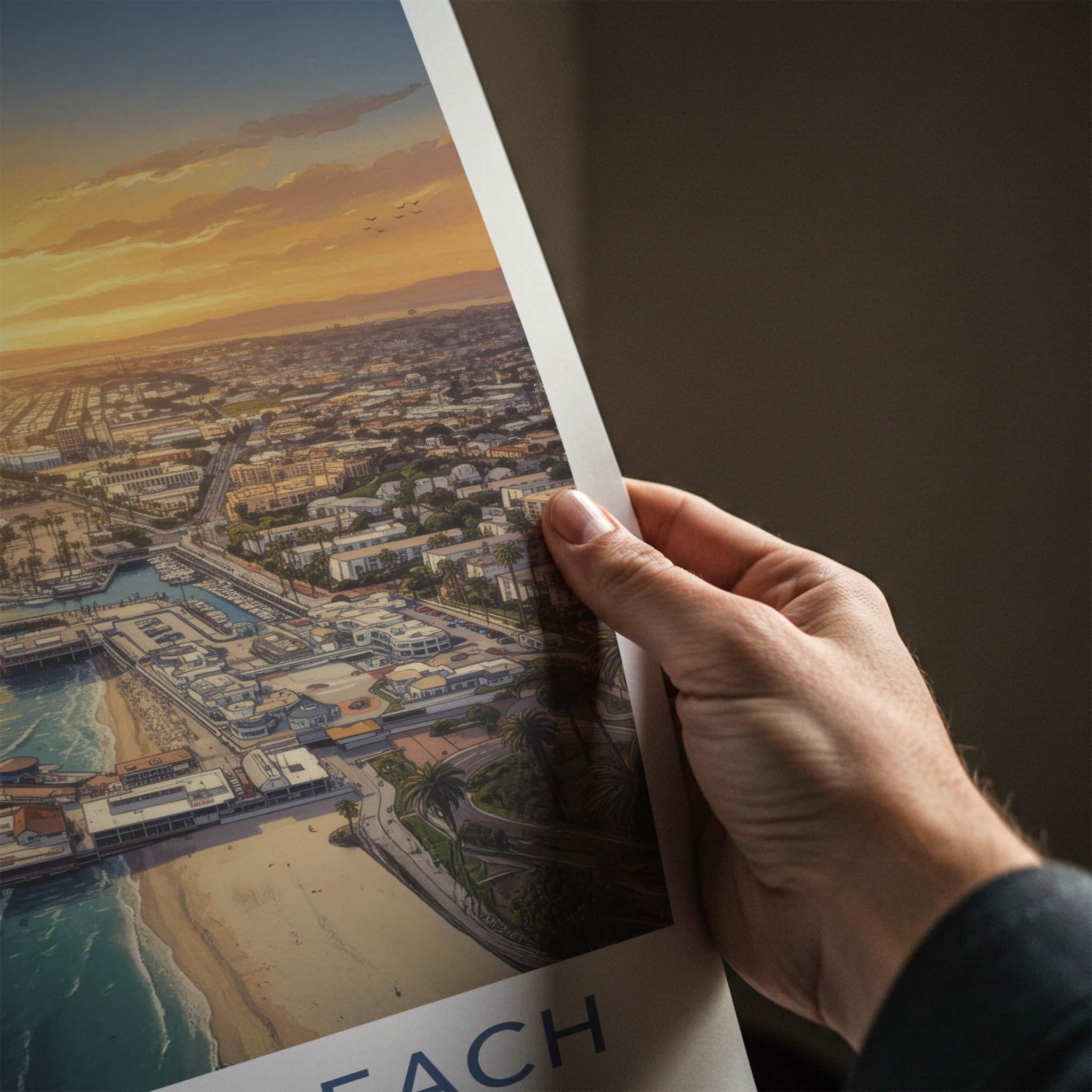 Redondo Beach Poster - California Travel Art - Golden Sunset Pier Home Decor