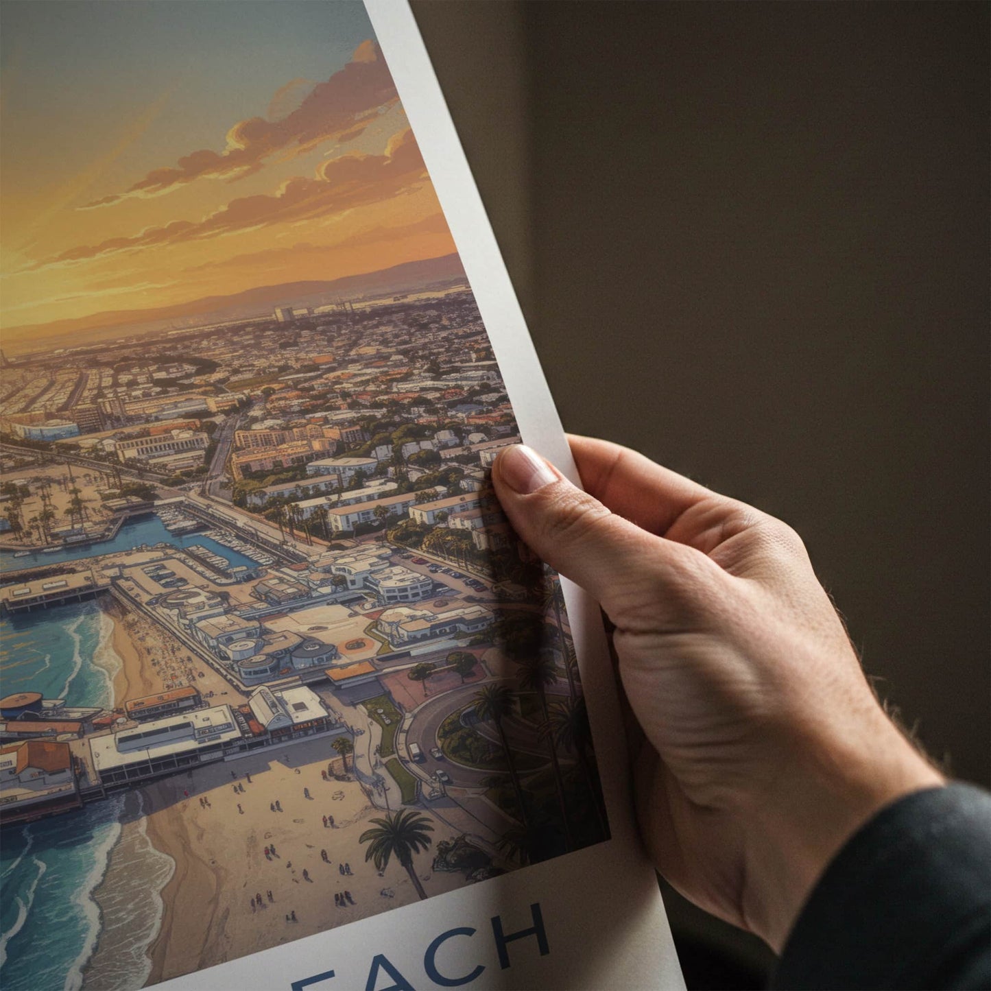 Redondo Beach Poster - California Travel Art - Vibrant Harbor Sunset Home Decor