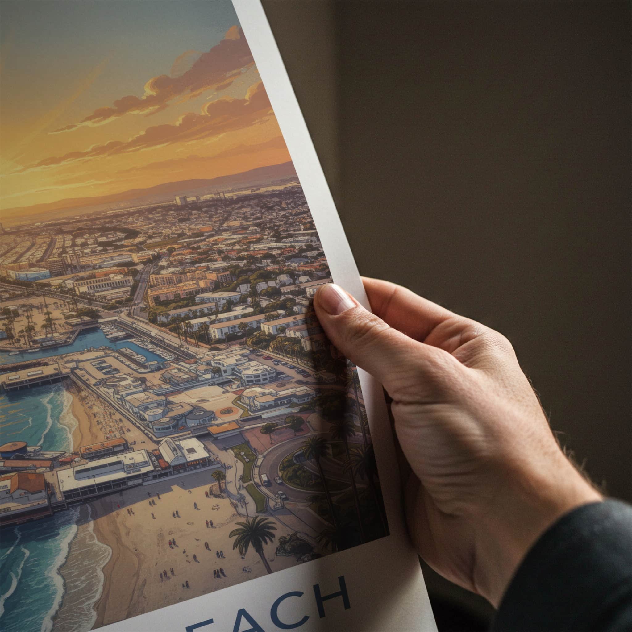 Redondo Beach Poster - California Travel Art - Vibrant Harbor Sunset Home Decor