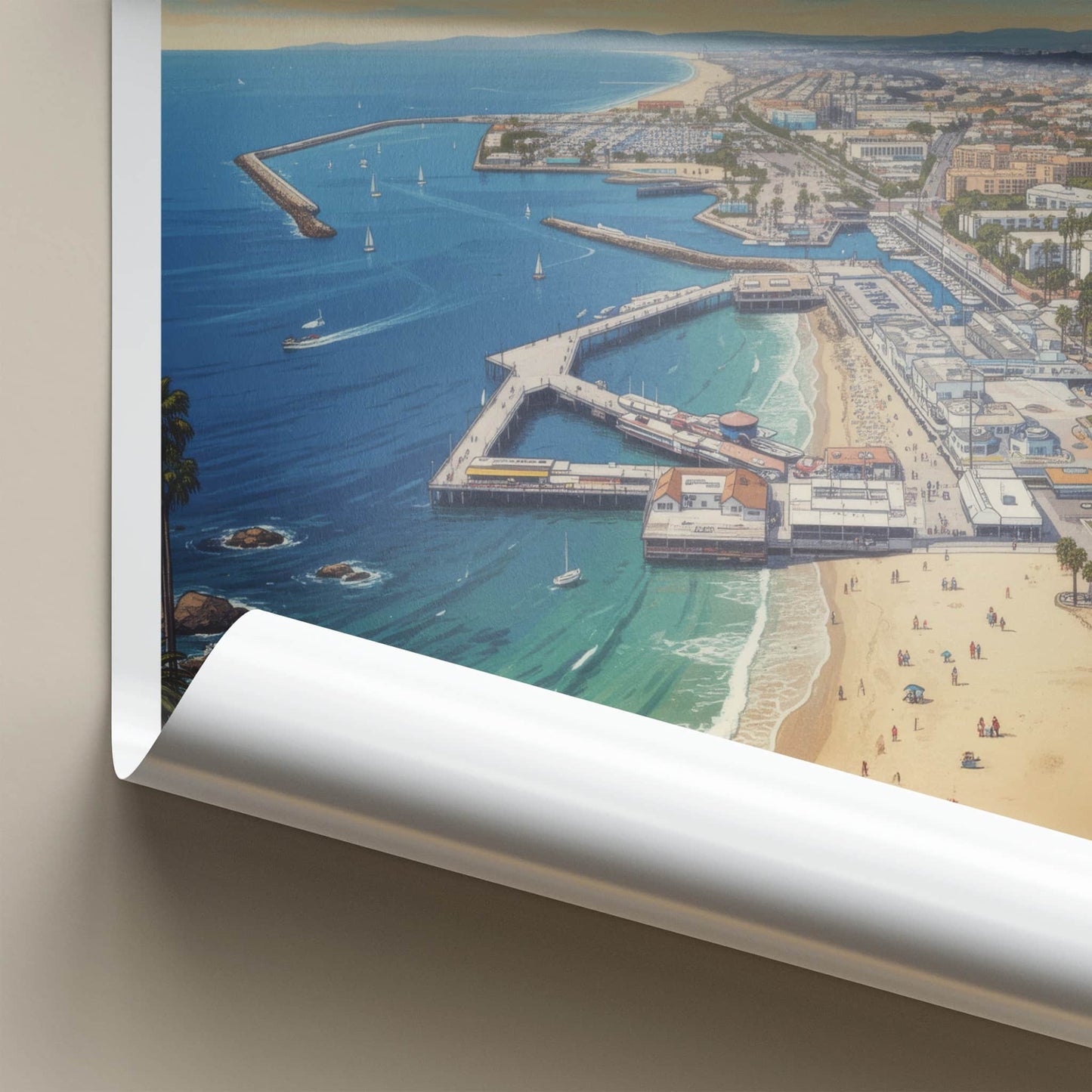 Redondo Beach Poster - California Wall Art - Vibrant Coastal Scene Home Decor