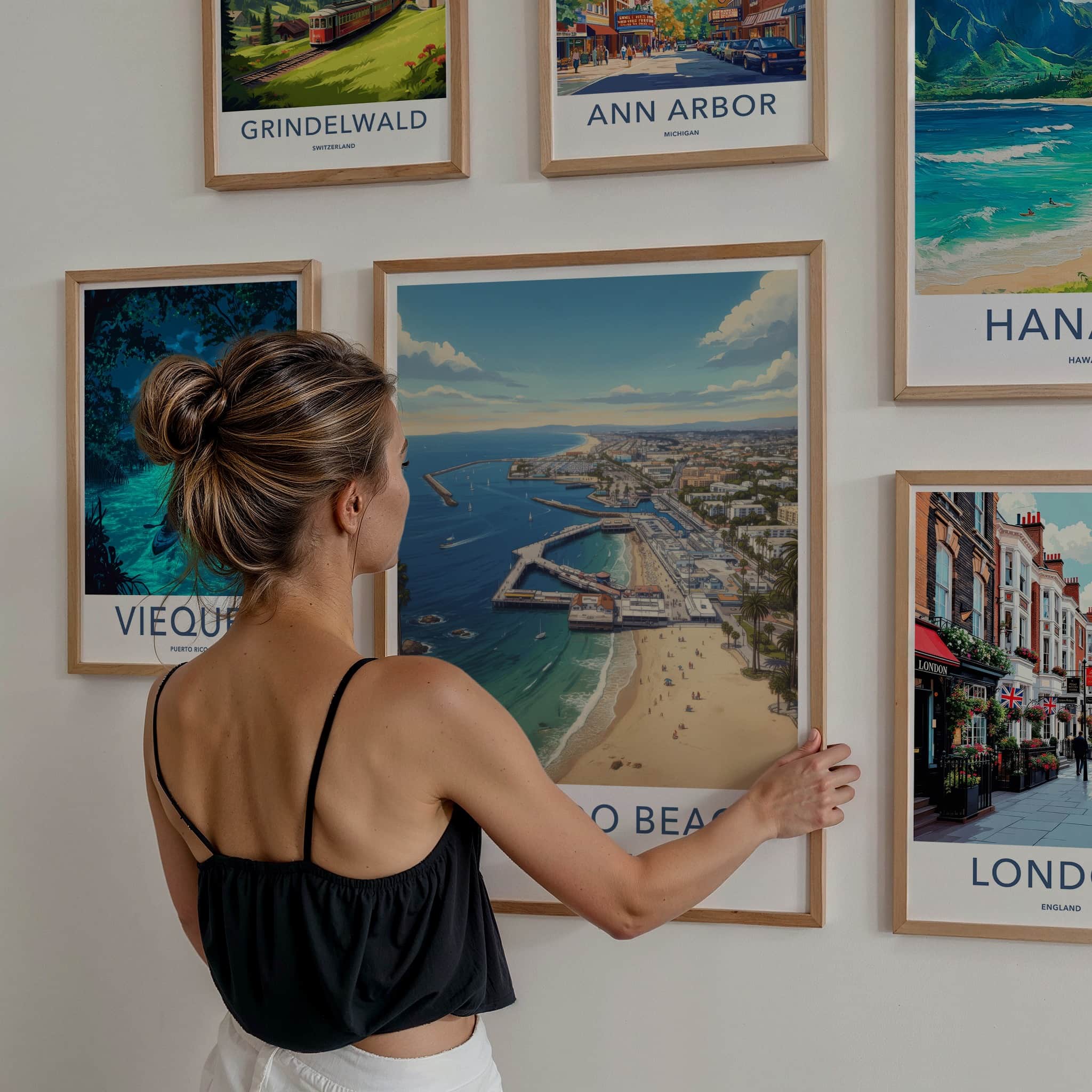Redondo Beach Poster - California Wall Art - Vibrant Coastal Scene Home Decor