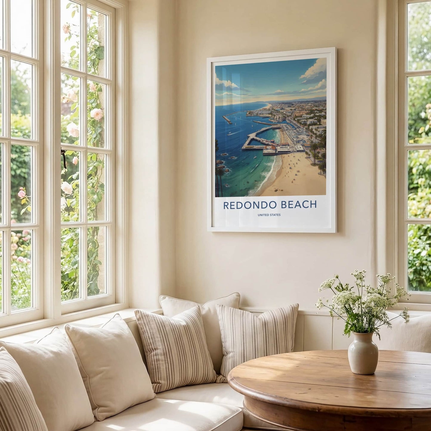 Redondo Beach Poster - California Wall Art - Vibrant Coastal Scene Home Decor
