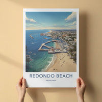 Redondo Beach Poster - California Wall Art - Vibrant Coastal Scene Home Decor