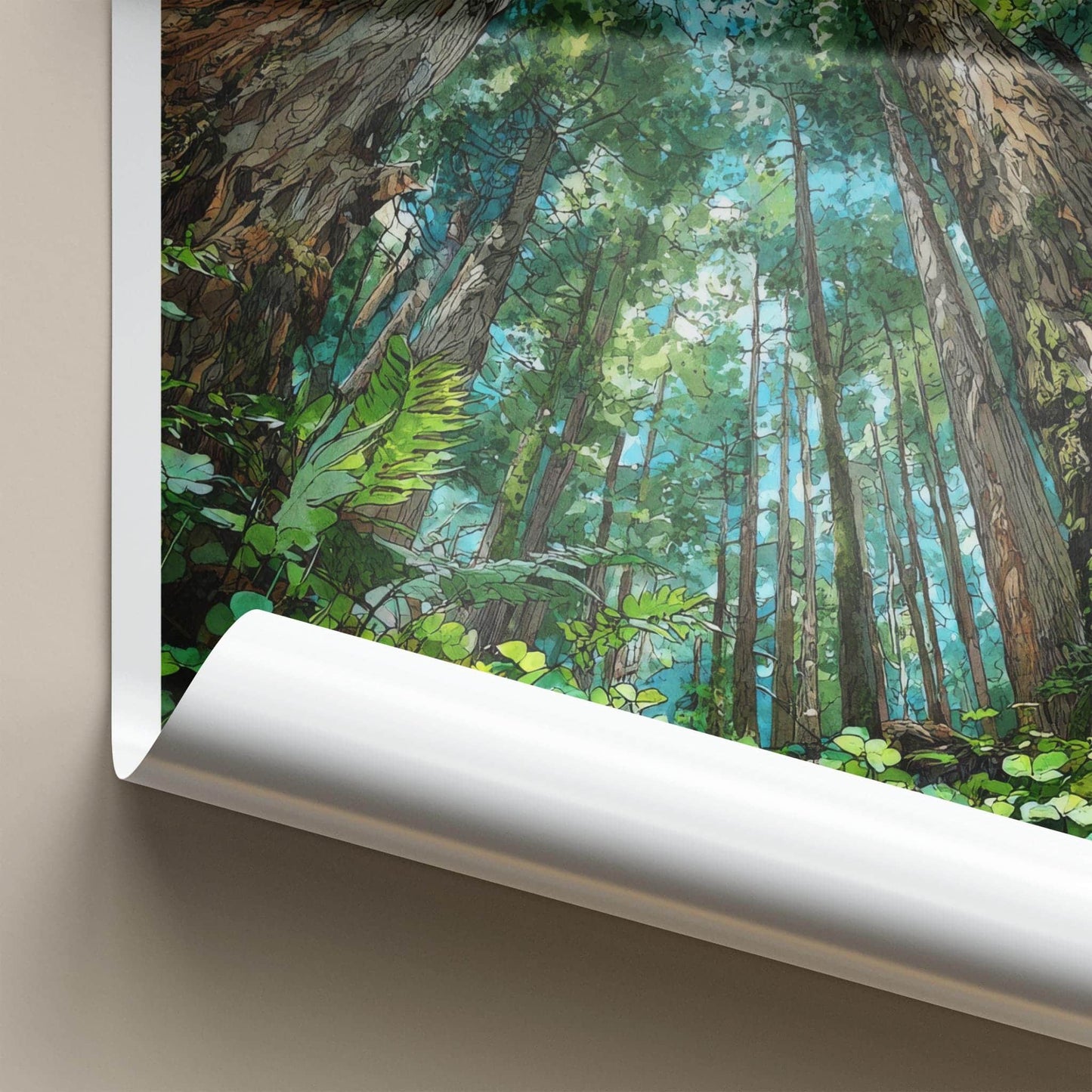 Redwood National Park Poster - California Wall Art - Giant Forest View Gift