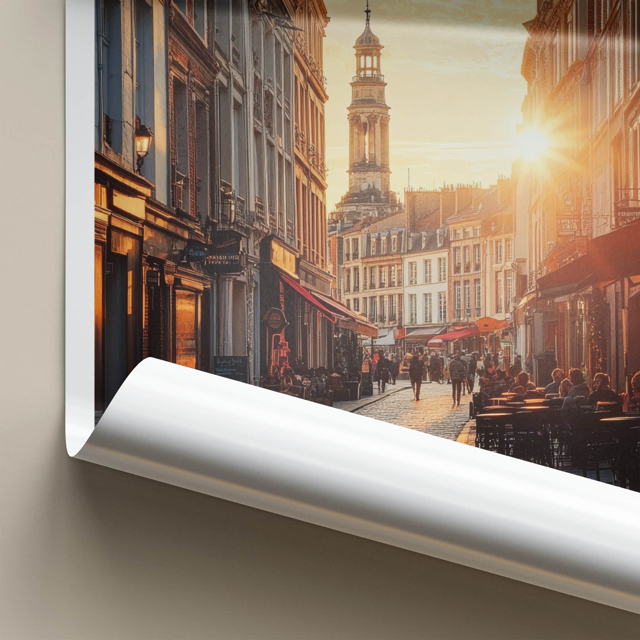 Rennes Poster - France Travel Art - Historic Street Sunset Home Decor