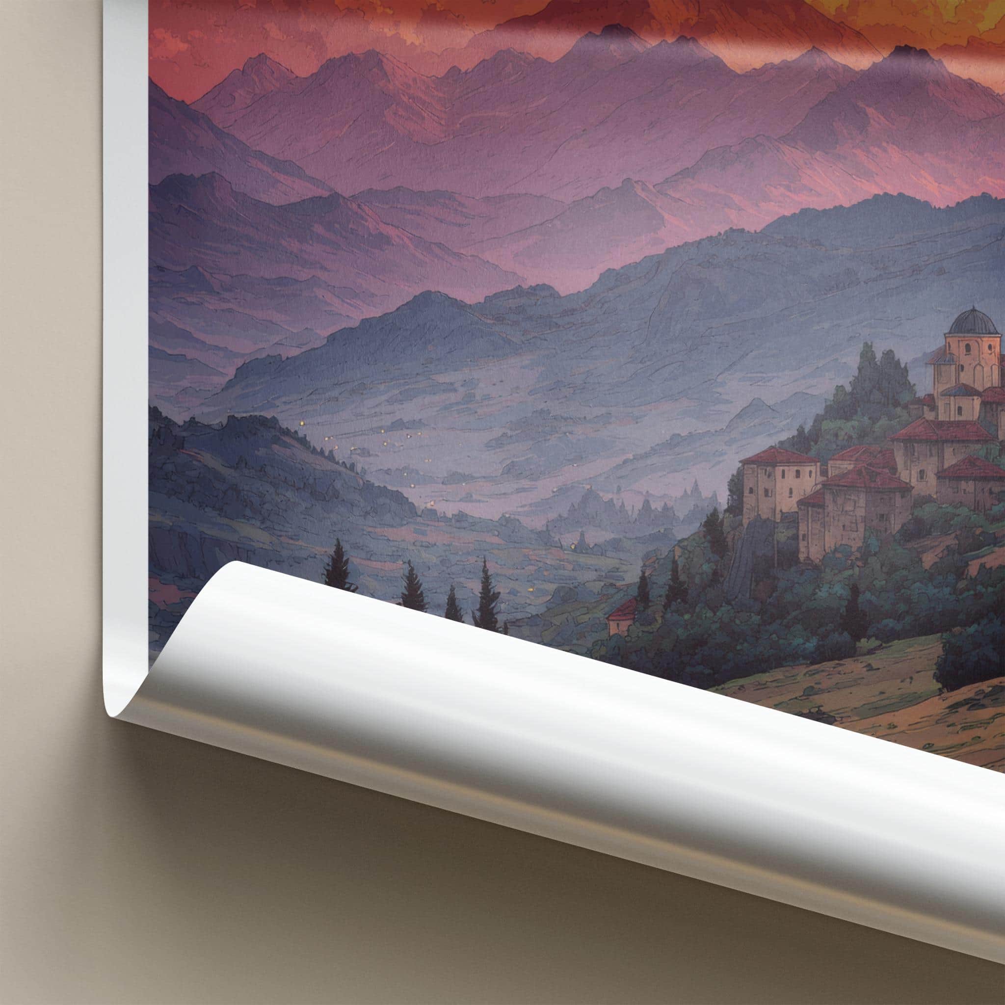 Republika Srpska Poster - Bosnia and Herzegovina Wall Art - Red Sky Village Gift