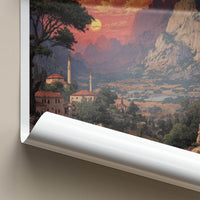 Republika Srpska Poster - Bosnia Herzegovina Art Print - Sunset Mountain Village Gift