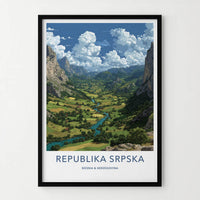 Republika Srpska Poster - Bosnia Herzegovina Fine Art - Green Valley River Gift