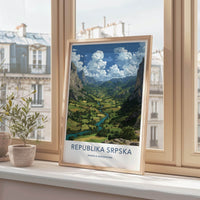 Republika Srpska Poster - Bosnia Herzegovina Fine Art - Green Valley River Gift