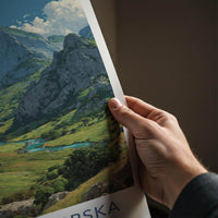 Republika Srpska Poster - Bosnia Herzegovina Wall Art - Green Valley Peaks Gift