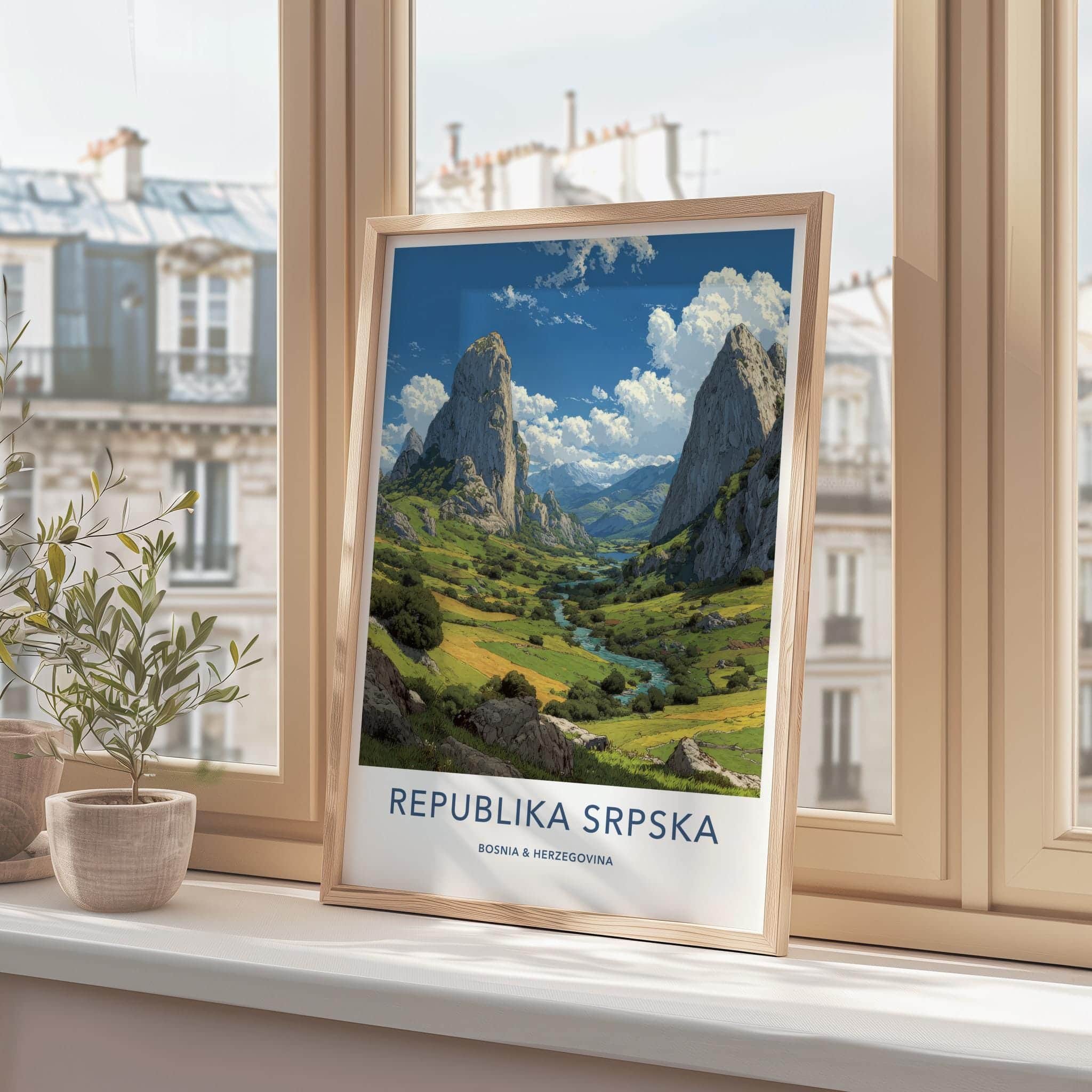 Republika Srpska Poster - Bosnia Herzegovina Wall Art - Lush Green Valley Gift