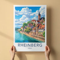 Rheinberg Poster - Germany Travel Art - Historic Riverfront Town Home Decor