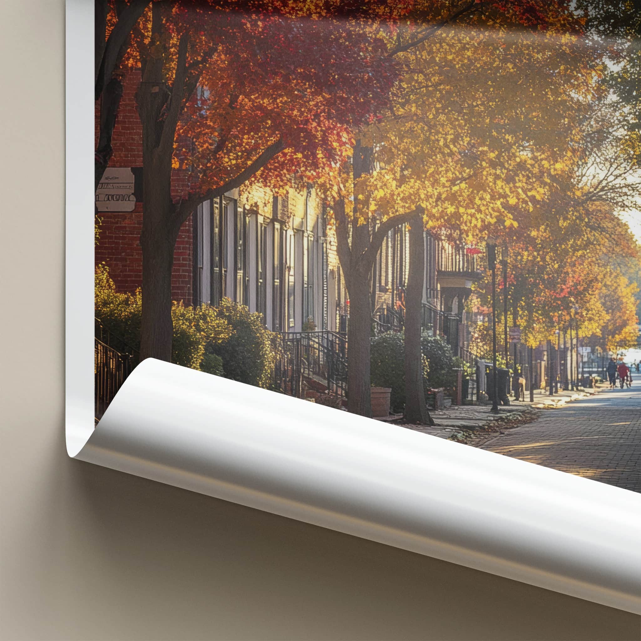 Richmond Poster - Virginia Travel Art - Autumn Street Scene Home Decor