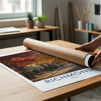 Richmond Poster - Virginia Travel Art - Autumn Street Scene Home Decor