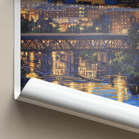 Richmond Poster - Virginia Wall Art - Night City Reflections Home Decor