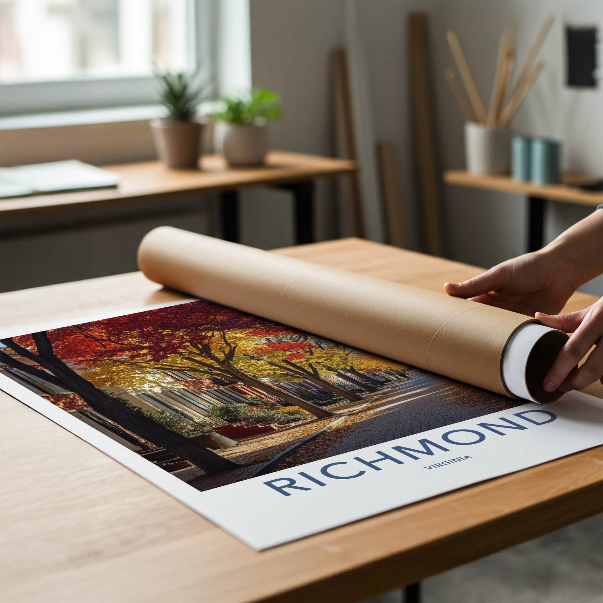 Richmond Poster - Virginia Wall Art - Vibrant Fall Foliage Home Decor