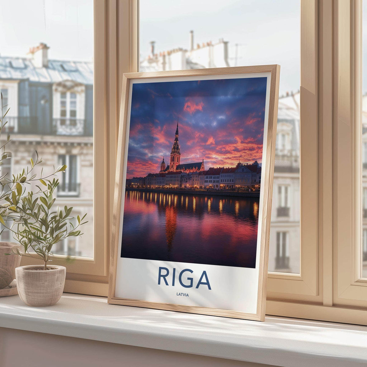 Riga Poster - Latvia Wall Art Featuring Historic Architecture