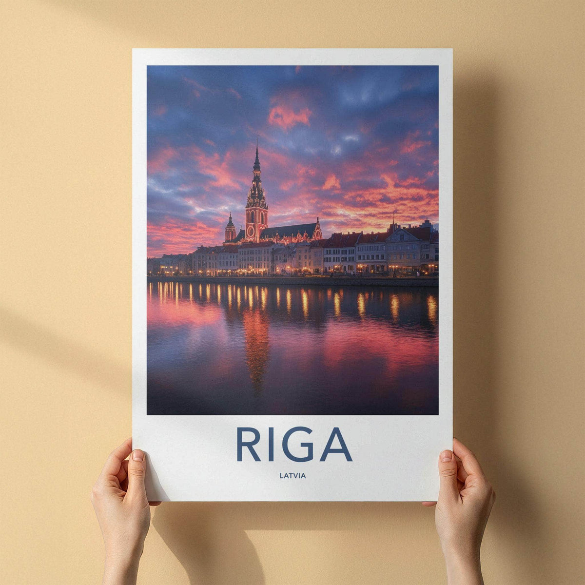 Riga Poster - Latvia Wall Art Featuring Historic Architecture