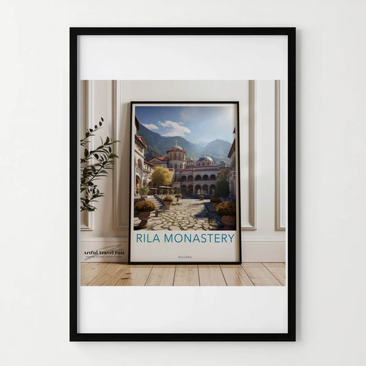 Rila Monastery Poster - Bulgaria Travel Art - Ancient Mountain Complex Home Decor