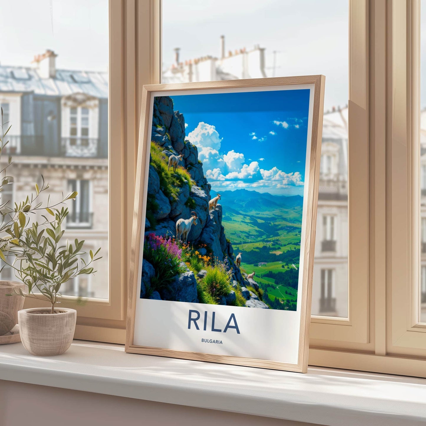 Rila Poster - Bulgaria Wall Art - Mountain Goats Vista Home Decor