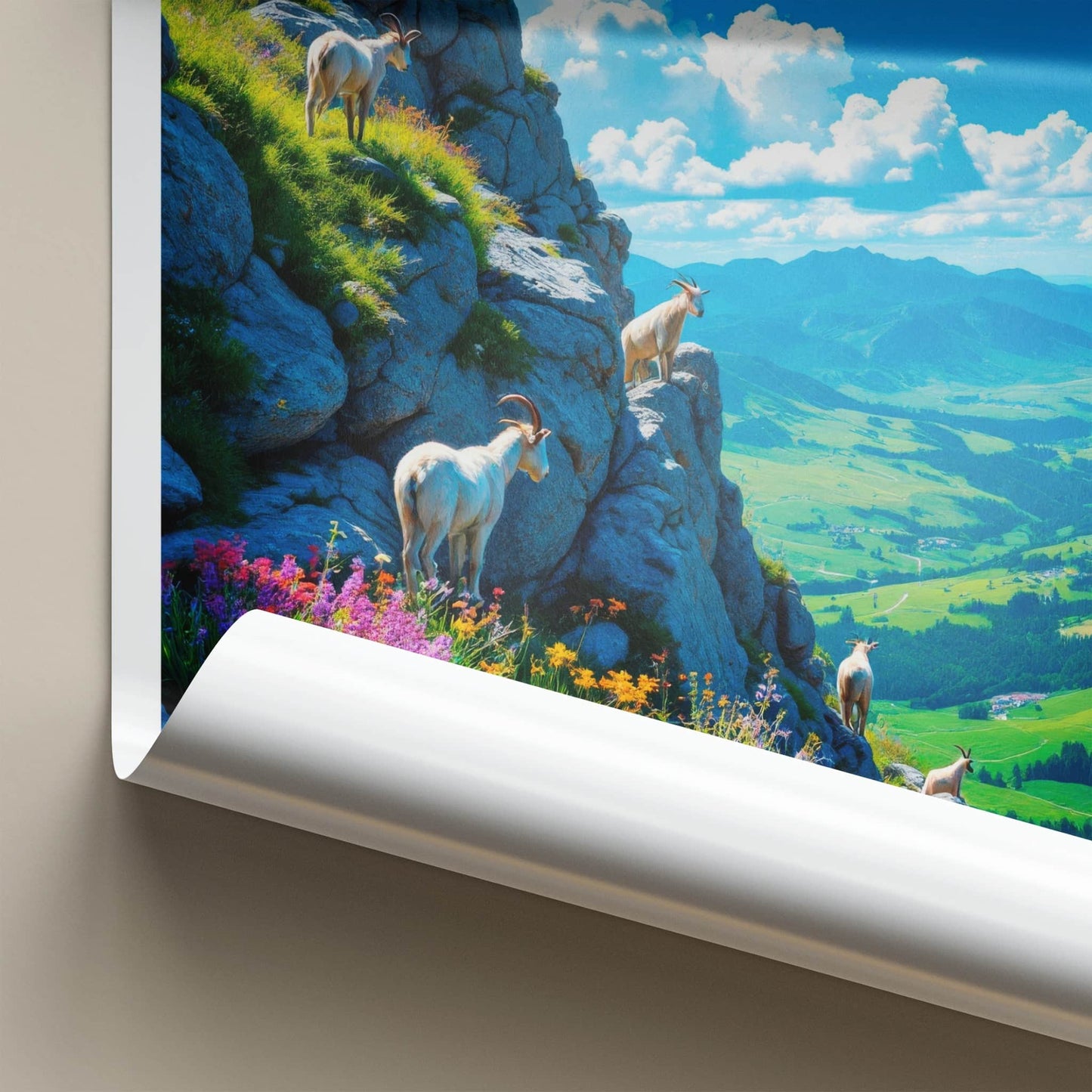 Rila Poster - Bulgaria Wall Art - Mountain Goats Vista Home Decor
