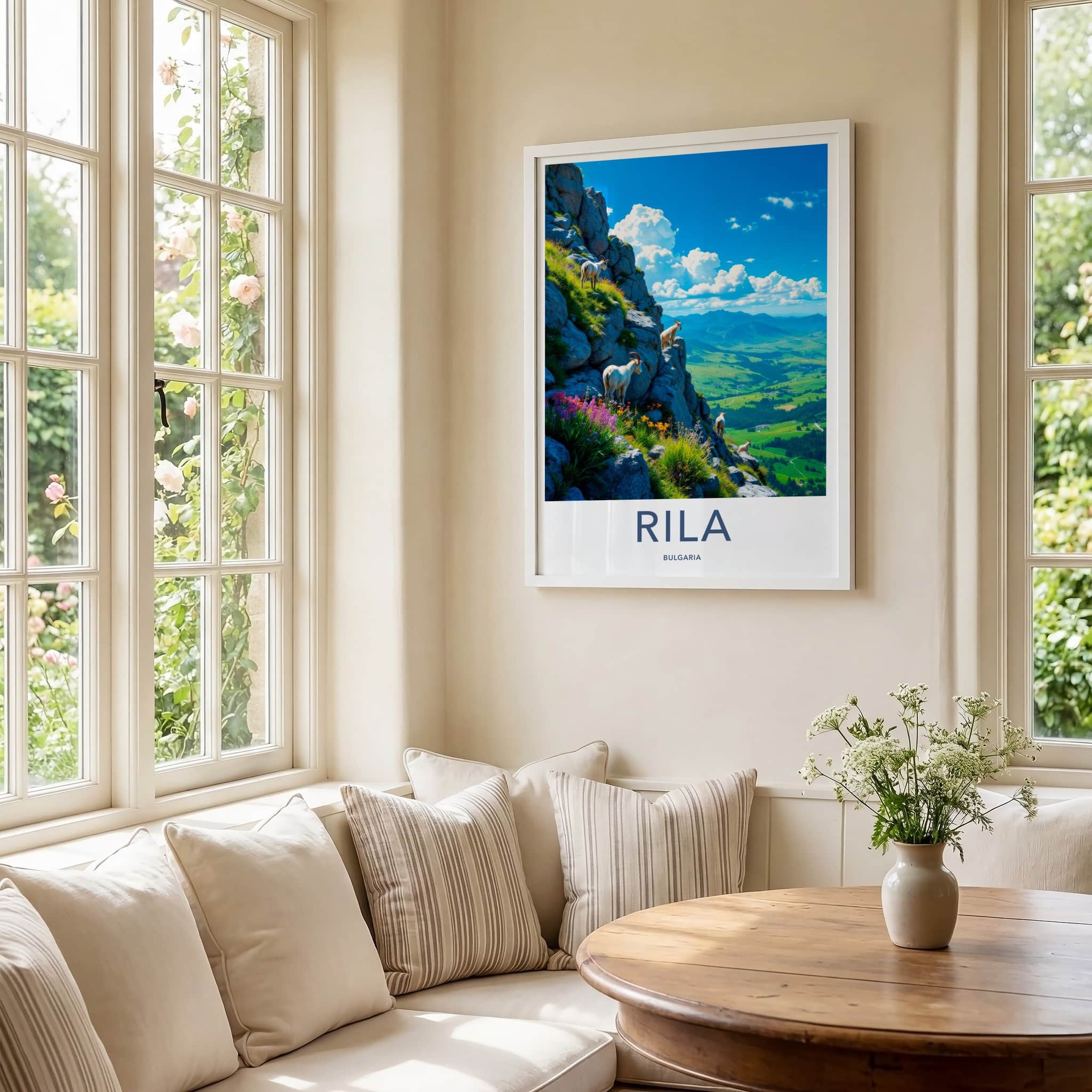 Rila Poster - Bulgaria Wall Art - Mountain Goats Vista Home Decor