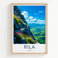 Rila Poster - Bulgaria Wall Art - Mountain Goats Vista Home Decor