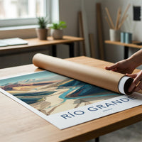 Rio Grande Poster - Bolivia Wall Art - Winding River Valley Home Decor