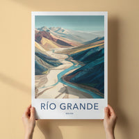 Rio Grande Poster - Bolivia Wall Art - Winding River Valley Home Decor