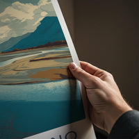 Rio Serrano Poster - Chile Travel Art - Winding River Landscape Wall Decor