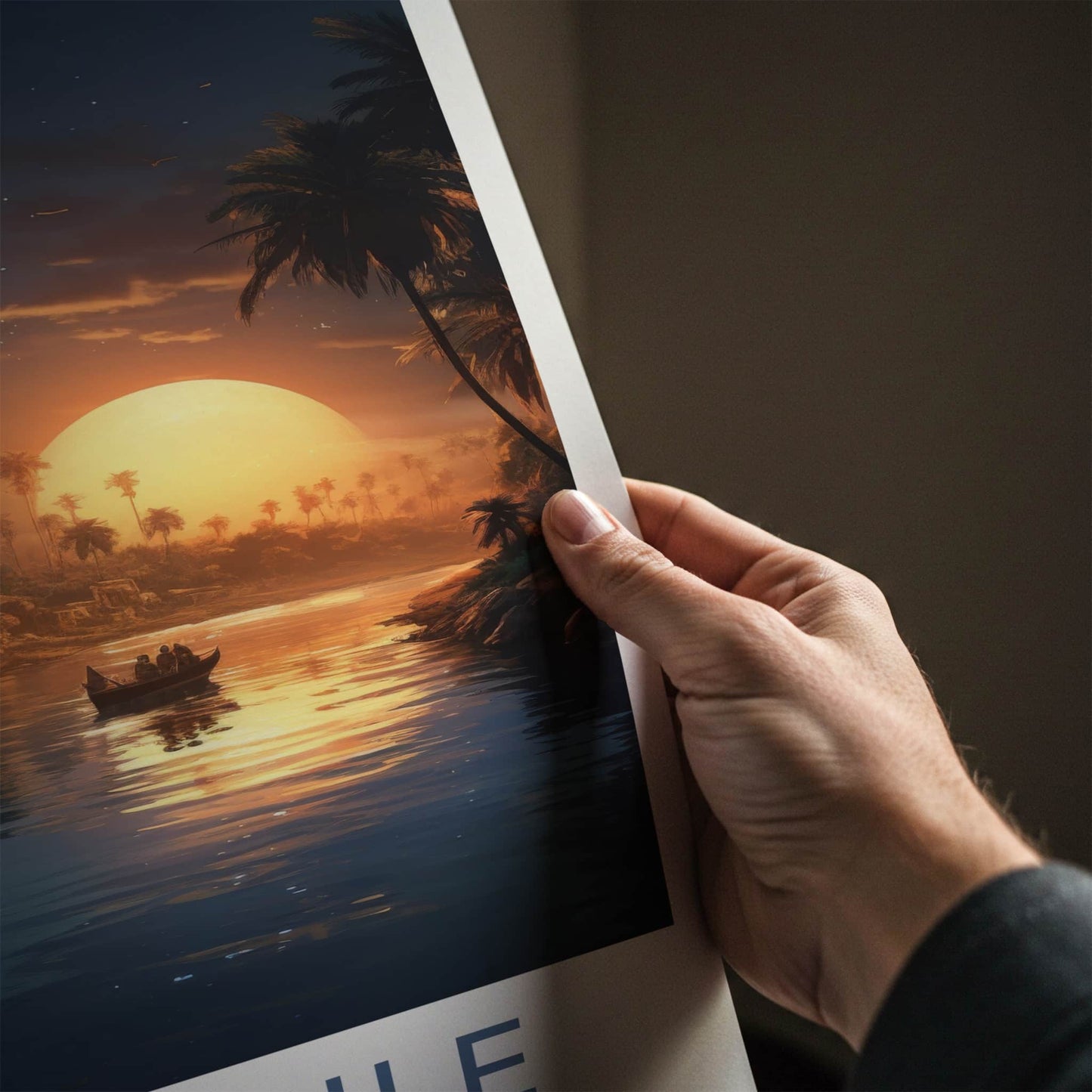 River Nile Poster - Africa Travel Art - Ancient River Sunset Home Decor