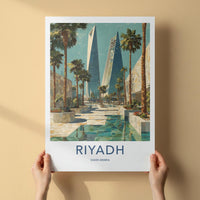 Riyadh Poster - Saudi Arabia Travel Art - Modern City Oasis Wall Decor