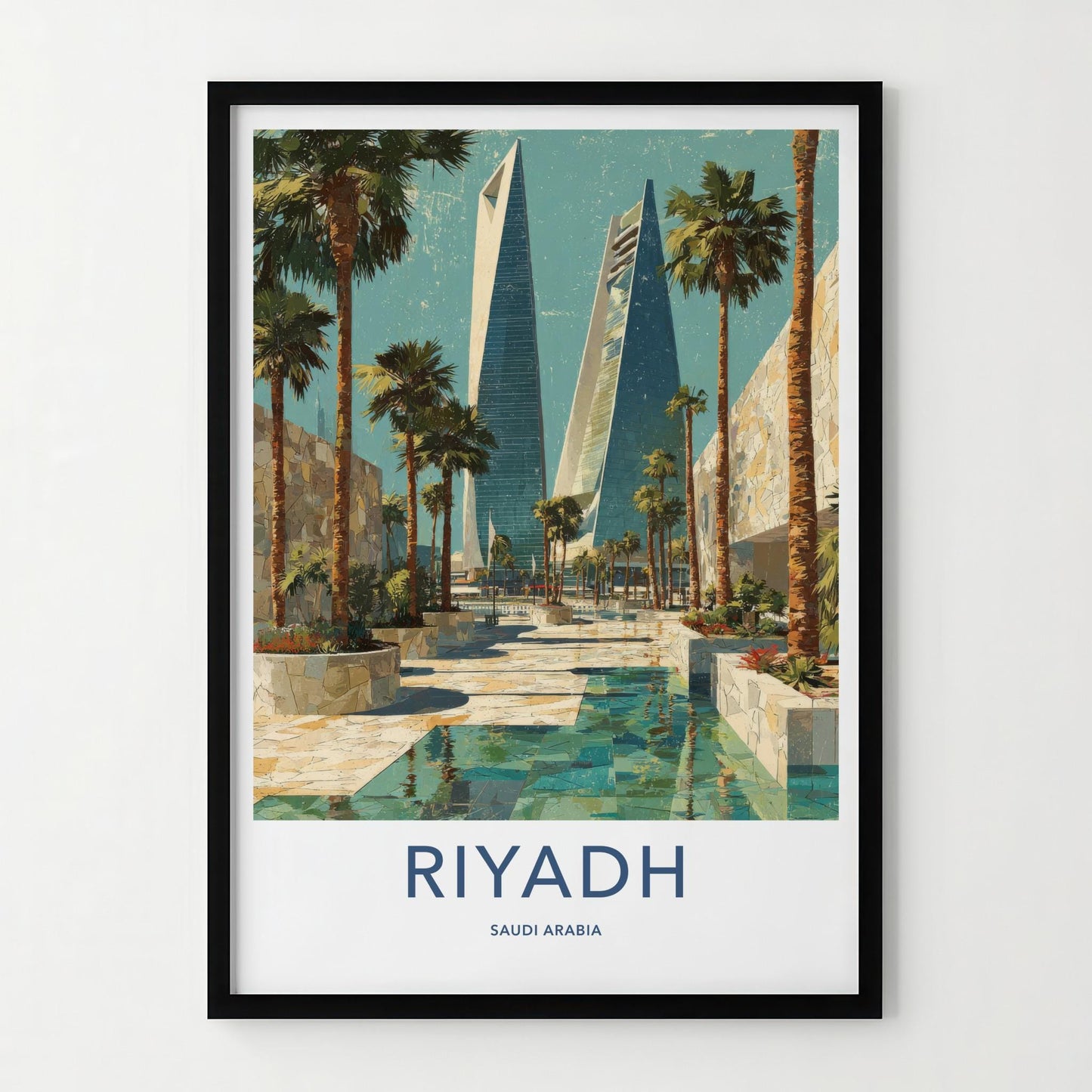 Riyadh Poster - Saudi Arabia Travel Art - Modern City Oasis Wall Decor