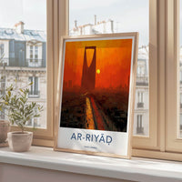 Riyadh Poster - Saudi Arabia Travel Print - Vibrant Skyline Travel Decor