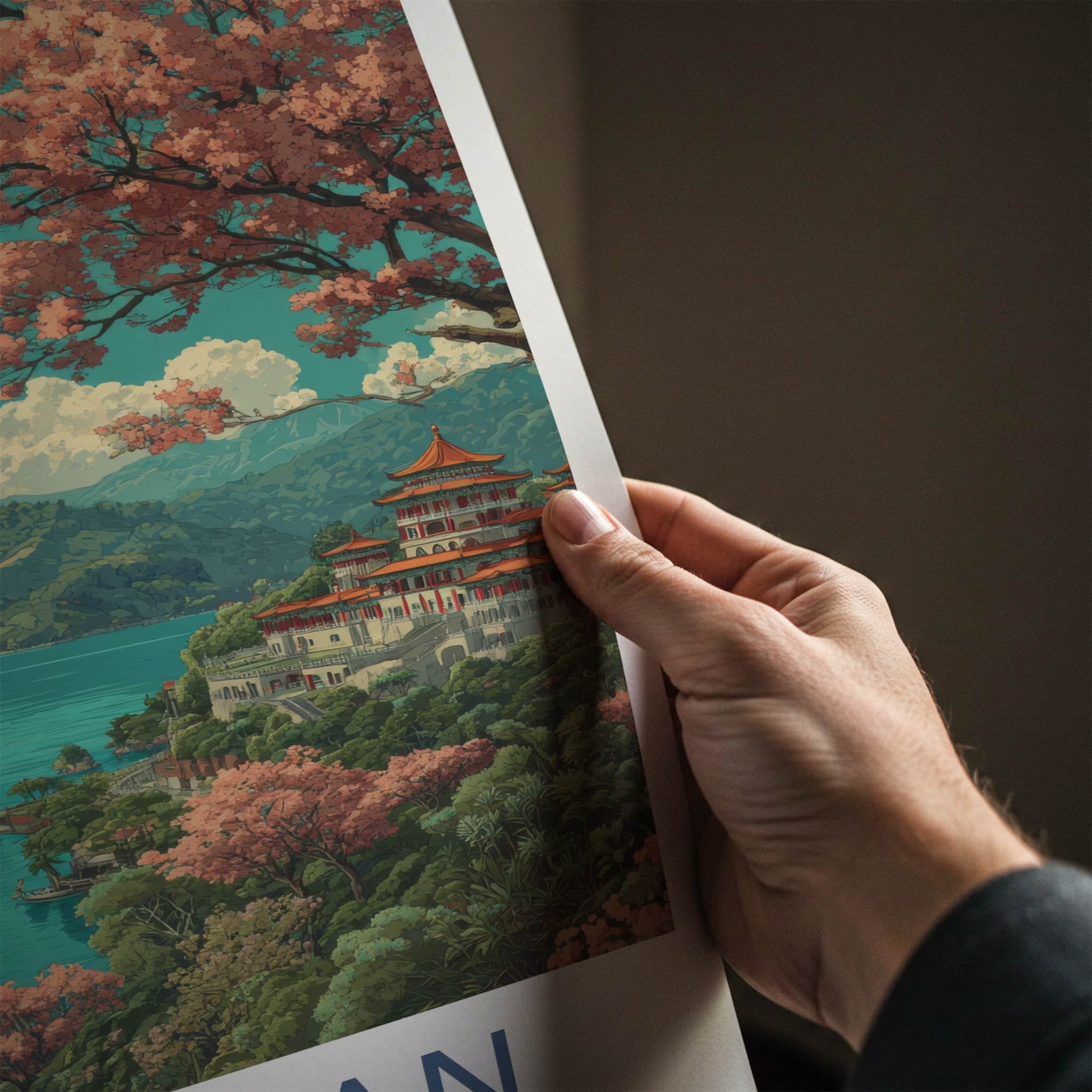 Riyue Tan Poster Taiwan Wall Art Temple Home Decor