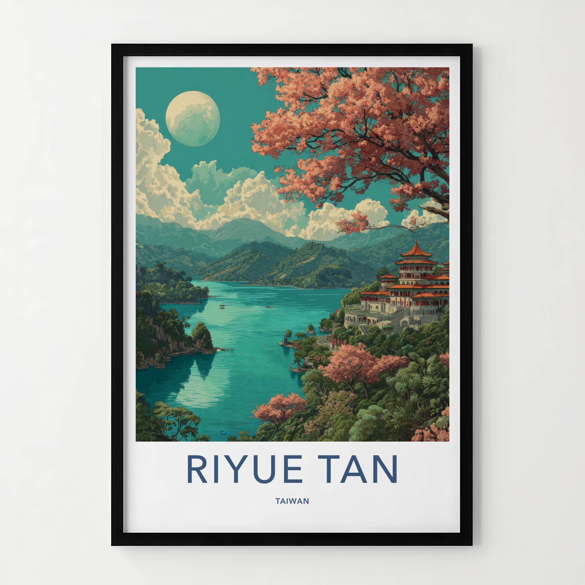 Riyue Tan Poster Taiwan Wall Art Temple Home Decor
