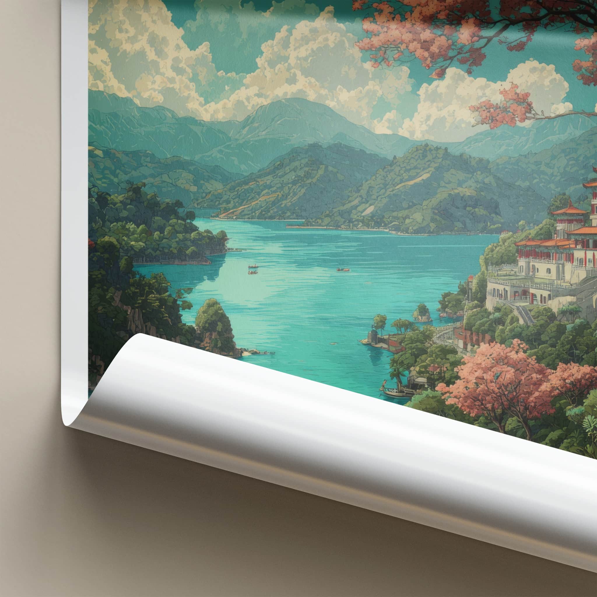 Riyue Tan Poster Taiwan Wall Art Temple Home Decor