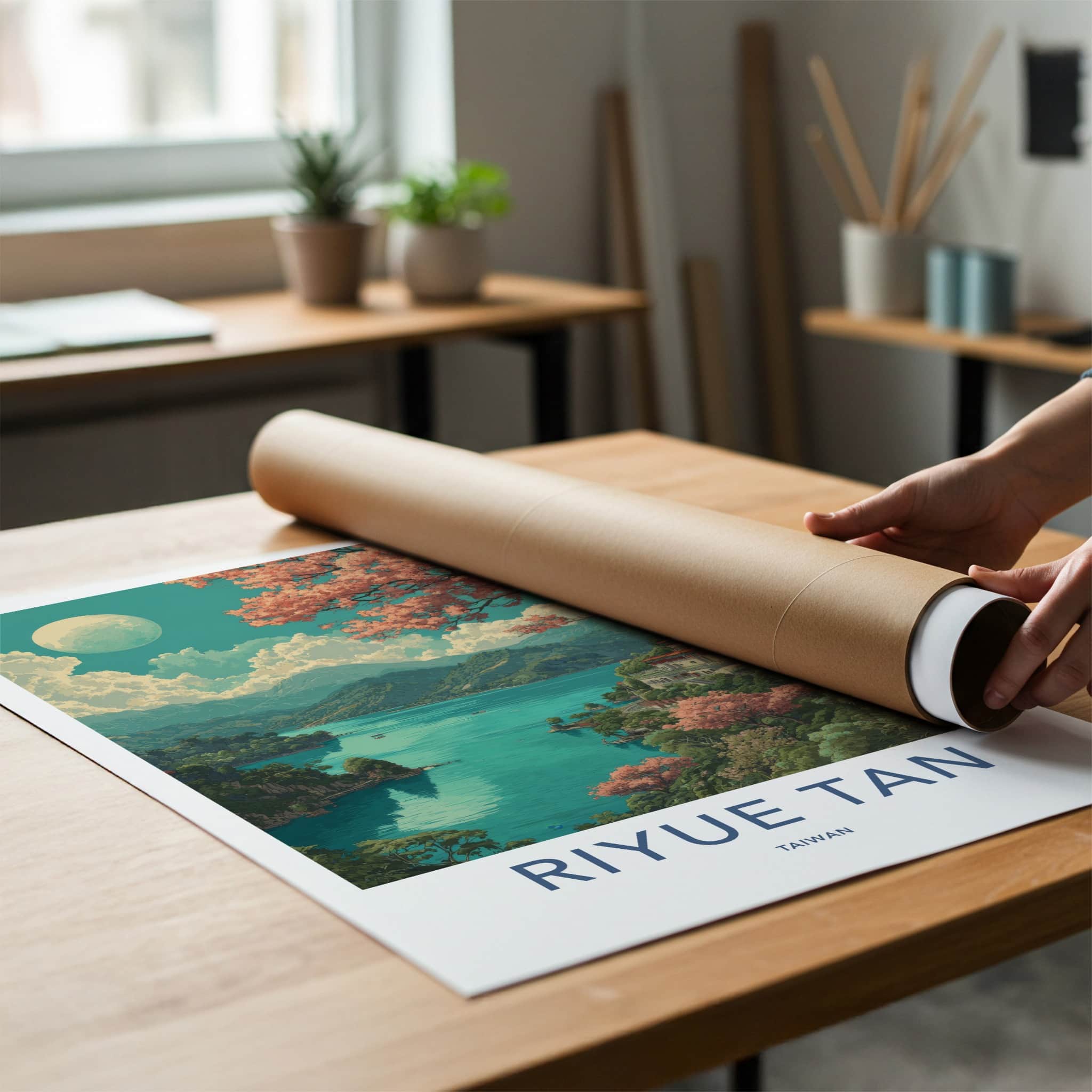 Riyue Tan Poster Taiwan Wall Art Temple Home Decor