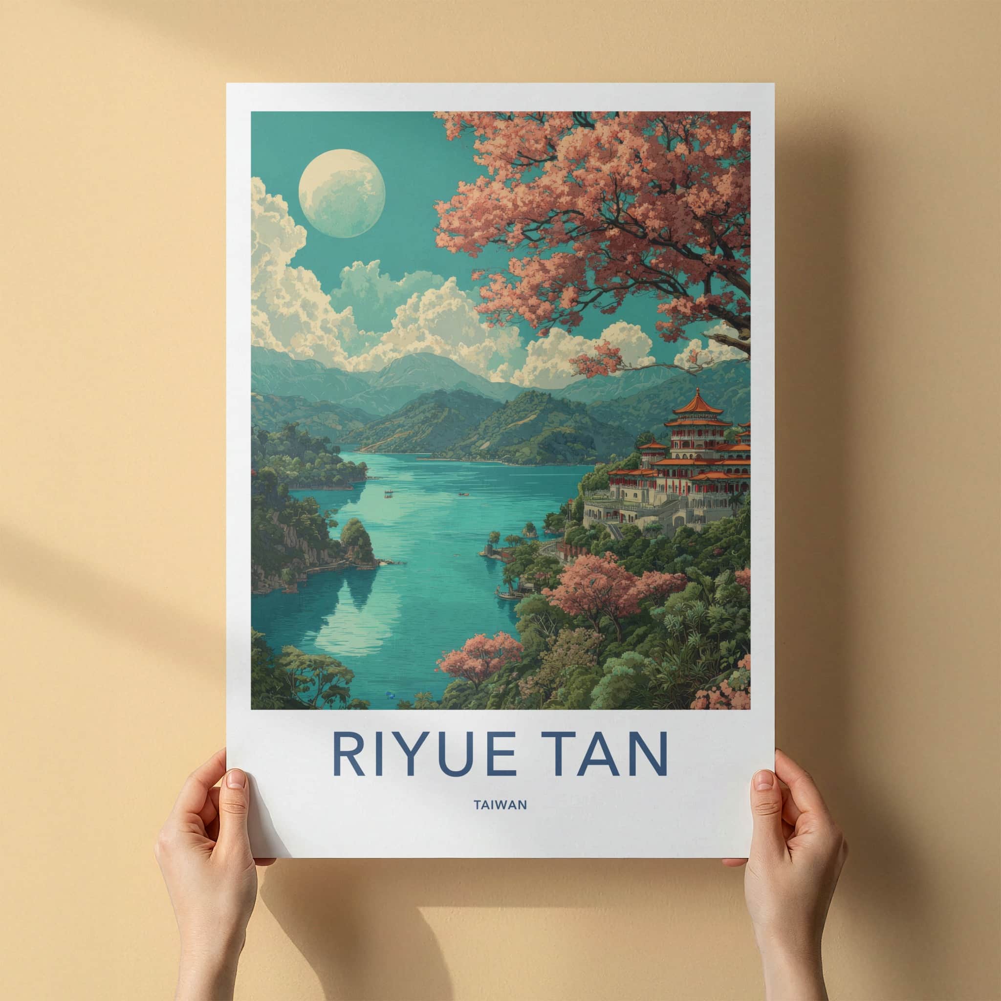 Riyue Tan Poster Taiwan Wall Art Temple Home Decor
