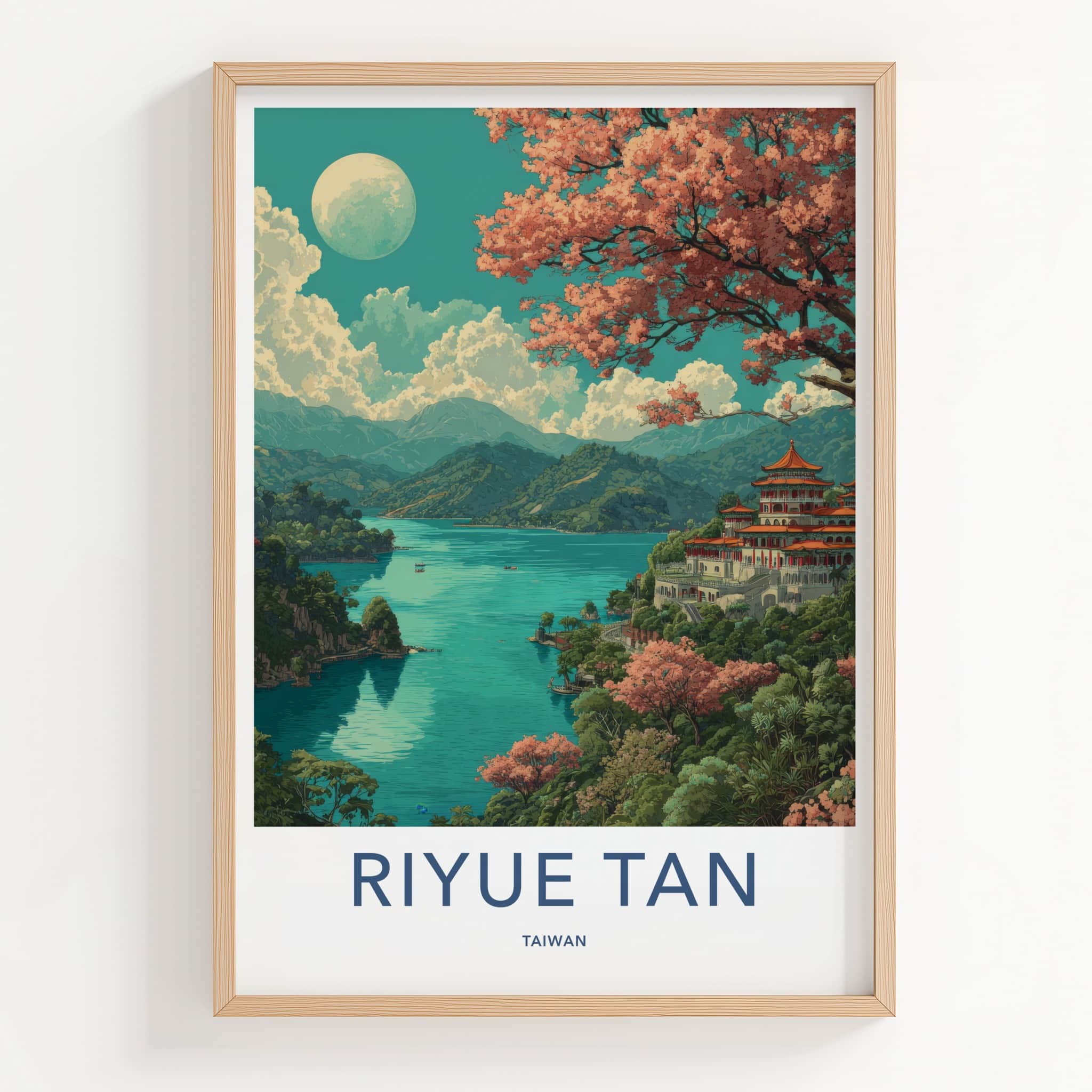 Riyue Tan Poster Taiwan Wall Art Temple Home Decor