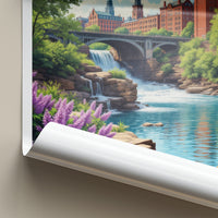 Rochester Poster - New York Travel Art - Historic River Falls Home Decor