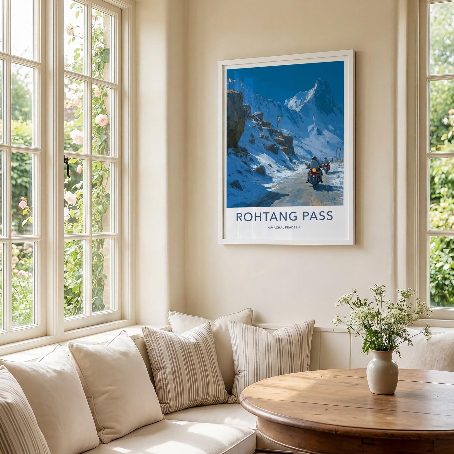 Rohtang Pass Poster - India Art Print - Himachal Pradesh Bikers Wall Decor