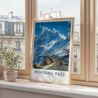 Rohtang Pass Poster - India Art Print - Himachal Pradesh Road Wall Decor