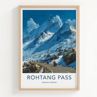 Rohtang Pass Poster - India Art Print - Himachal Pradesh Snow Peak Road Gift