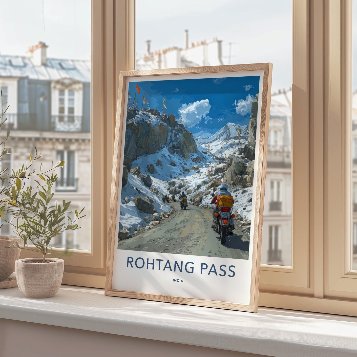 Rohtang Pass Poster - India Travel Art - Himachal Pradesh Journey Home Decor