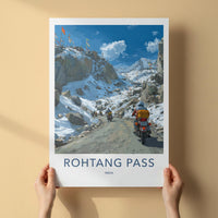 Rohtang Pass Poster - India Travel Art - Himachal Pradesh Journey Home Decor