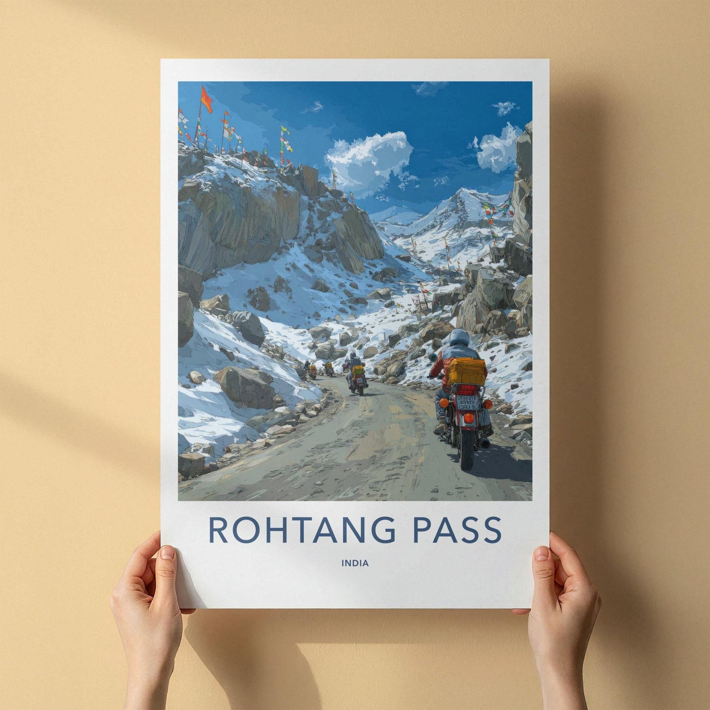 Rohtang Pass Poster - India Travel Art - Himachal Pradesh Journey Home Decor